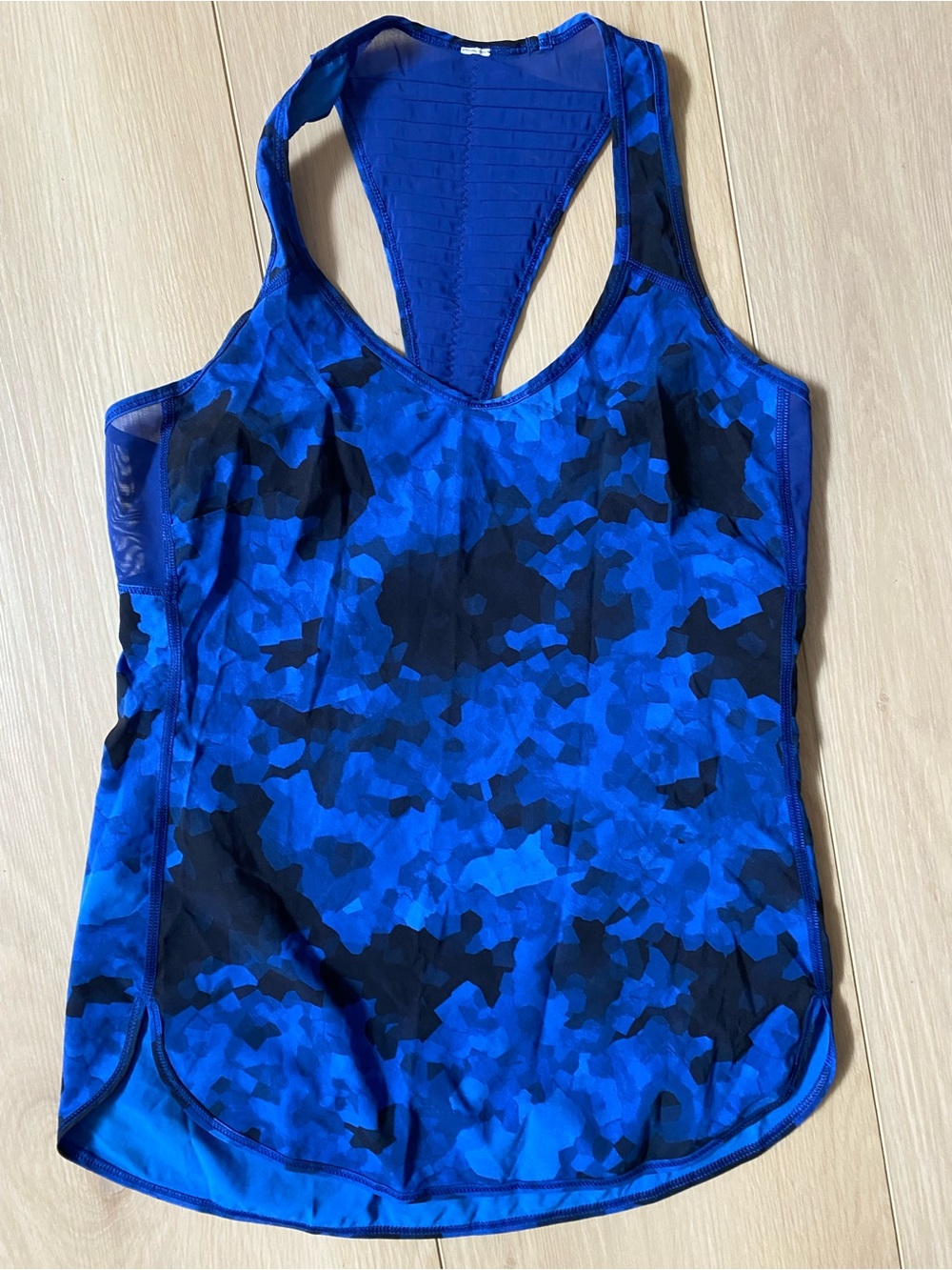 lululemon athletica Blue Camo Racerback Tank